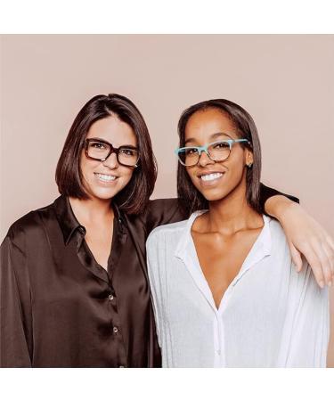 Shop Retro Spring Hinge Women's Blue Light Blocking Reading Glasses - Floral Pink & Tortoise - 2.5x Square Readers for Men & Women - Buy Online on GoSupps.com