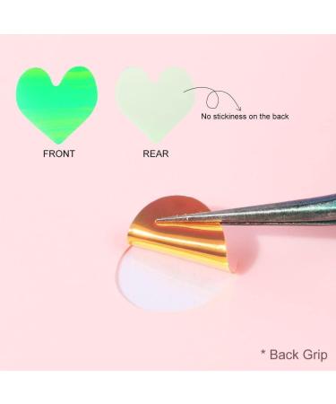 Nail Art Decorations Ice Cube Charming Self Adhensive Decals Aurora Luminous Nail Stickers Love Heart(05) Style5 - Buy Online on GoSupps.com