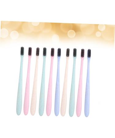 FRCOLOR 10pcs Eco-Friendly Wheat Straw Toothbrush Set - Sustainable Bristle Cleaning Solutions for International Shipping - Buy Online on GoSupps.com