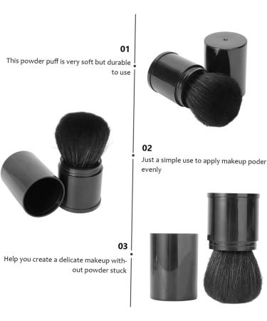 Housoutil Cosmetics Blush Brush Highlighter Liquid Foundation Brush Face Powder Puff Face Makeup Foundation Bronzer Makeup Powder Puff Travel Single Head Shower Stool - Buy Online on GoSupps.com