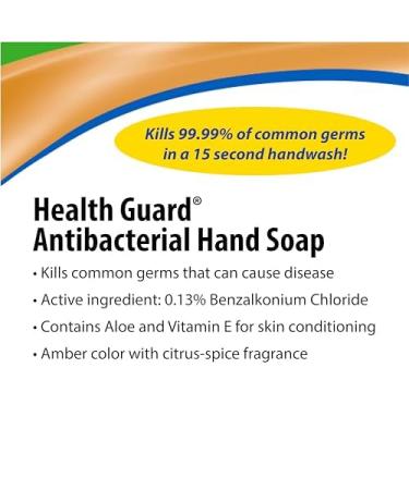 Health Guard 21314 Foaming Advanced Antibacterial Hand Soap 950 mL Clean Shape Pump Bottle Amber with Citrus Spice Scent (Pack of 4) - Buy Online on GoSupps.com