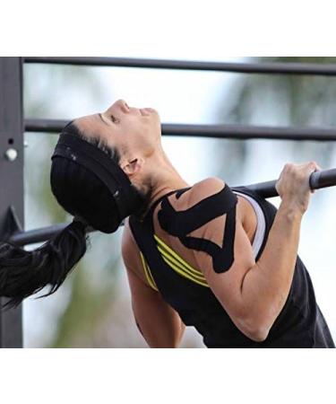 JB PreCut Kinesiology Tape 4 Rolls - Water Resistant  Latex Free Athletic Body Tape for Joint & Muscle Pain Sports Recovery & Support. Includes Manual. (Black) Black Jet - Buy Online on GoSupps.com