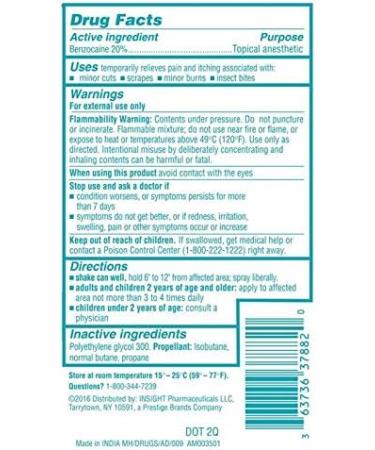 Americaine Maximum Strength Benzocaine Topical Anesthetic Spray - 2oz (2 Pack) - Buy Online on GoSupps.com