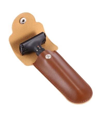 Travel Holder for Double Safety Razor | Pmandgk PU Leather Case for International Shipping - Buy Online on GoSupps.com