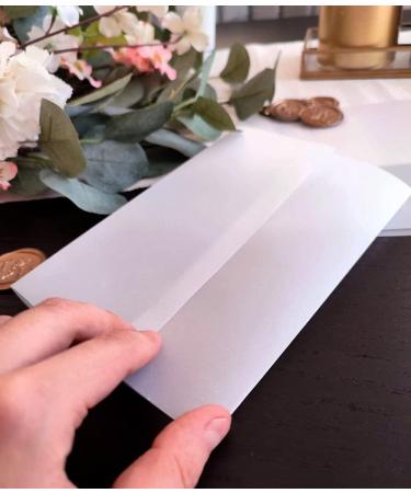 Vellum Jackets for 5x7 Invitations 105GSM Pre-Folded Vellum Paper 5x7 Jackets Vellum Wedding Invitations Wraps for Wedding Invitations Jacket 50 Pack - Buy Online on GoSupps.com
