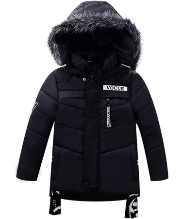 Odziezet Baby Boy Down Coat | Hooded Puffer Zipper Jacket | Winter Outerwear | Black | 2-3 Years - Buy Online on GoSupps.com