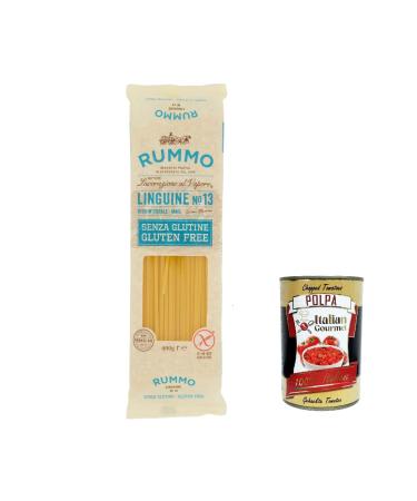 Italian Gourmet E.R. Rummo Pasta Linguine n. 13 cents Gluten Gluten Free 100% Italian Gluten Free 400 g + Italian Gourmet Pulp 400 g