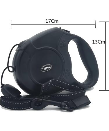 Retractable Dog Leads 26ft Pet Adjustable Leash for Small Medium Large Dogs Up to 49.8Kg (Black) - Buy Online on GoSupps.com