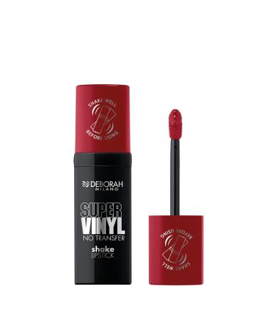 DEBORAH Deborah Milano - Super Vinyl Shake Lipstick Liquid Vinyl 5 Ruby Red Intense Colour and No Transfer Gives Flawless Vinyl Lips for Up to 16 Hours 2.5 ml