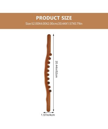 Operitacx Wooden Scratch Massage Tool - Muscle Relaxation Stick for Full Body Lymphatic Paddling & Gua Sha Therapy - 10 Pearl Design - Buy Online on GoSupps.com