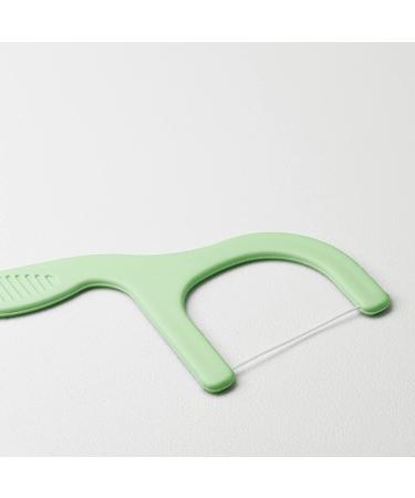 Buy Dental Floss with Vegetable Plastic Handle - 30 Pieces for Effective Cleaning & Dental Care | Integrated Toothpick | Eco-Friendly - Buy Online on GoSupps.com