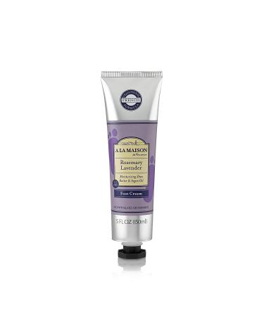 A La Maison Rosemary Lavender Foot Cream Lotion for Dry Skin - Traditional French Natural Hand and Foot Lotion (1 Pack  5 oz Bottle)