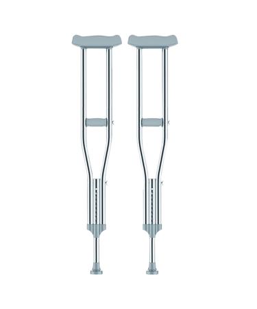 LINYUES Underarm Crutches for Adults Double Adjustable Medical Crutches Non-Slip Walking Stick Sturdy Stainless Steel(1 Pair) (Size : 110-130CM) Anniversary 134-154CM