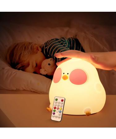 URAQT Cooku Chick Night Light - Portable 7 Colour Changing Baby Night Light with Remote, Timer & Dimmable Silicone Lamp for Kids - Perfect for Baby, Children & Teenager Room Decor - Buy Online on GoSupps.com
