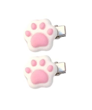 FEIlei 1pc/1pair Mini Cat Paw Shape Hairpin Teens Christmas Ponytail Bangs Hair Clip