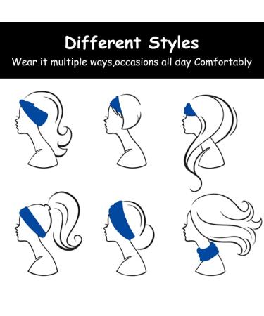 4 Pcs Women's Wide Elastic Hair Straps - Soft Boho Headbands for Yoga & Sports - Multi-Color Printed Hair Accessories - Buy Online on GoSupps.com