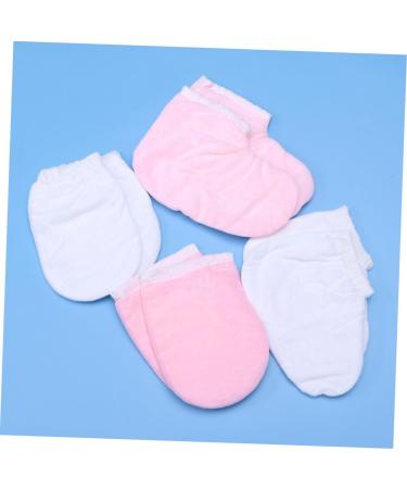 Housoutil 4 Pairs Cloth Gloves Booties Paraffin Wax Mitts and Booties Bath Treatment Mitt Glove Hand Treatment Gloves Wax Bath Mittens Beauty Accessories Gloves Hand Wax Thicken - Buy Online on GoSupps.com