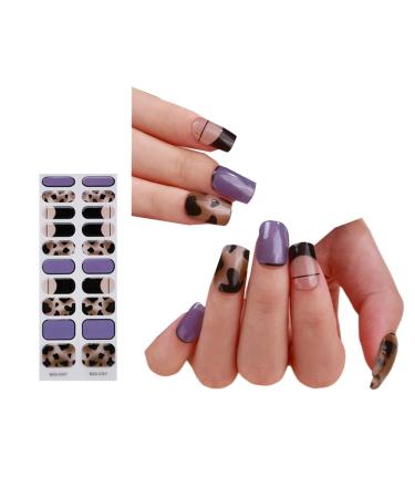 Semi Cured Gel Nails Stickers Full Wrap Nails Polish Strips French Style Gel Nail Strips Nails Art Decortions BSS0357