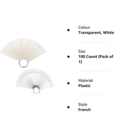 100pcs Fan-shaped False Nail Art Tips Colour Swatch Sticks - Nail Polish Gel Display Tools - Buy Online on GoSupps.com