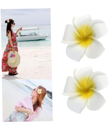 U-K Useful and Practical 4pcs Hawaiian Flowers Hair Clips Barrette Tropical Wedding Plumeria Flower Party Bridal Orchid Hairclip Accessories - Buy Online on GoSupps.com