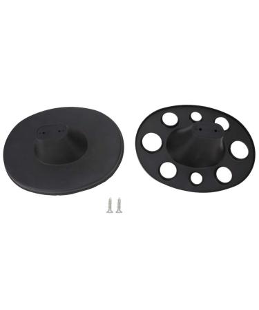 Plastic Round Hair Brush Holder - Stylish Black Hair Styling Brush Stand - Buy Online on GoSupps.com