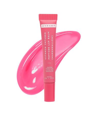 Hyphen Tinted Lip Balm - Marshmallow Pink | 1% Vitamin E 2% Squalane & Peptides | Brightening Lip Balm for Dark Lips | 24h Moisturization & Hydration for Dry & Chapped Lips - 10 g