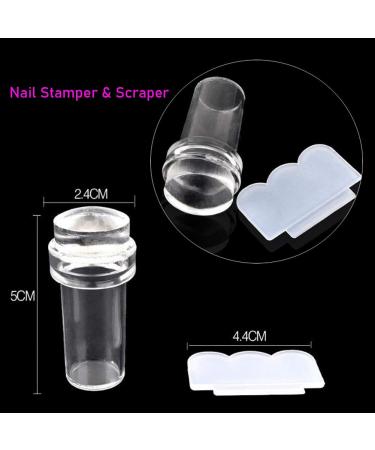 Floral & Geometric Nail Art Stamping Kit with Rhinestones & Mandala Dotting Pen - Manicure DIY Set - Buy Online on GoSupps.com