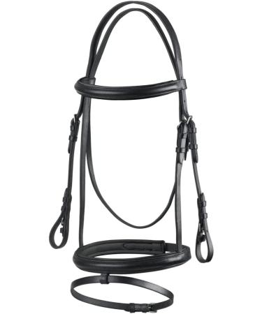 Shop Start Simple Bridle for Horses - English Leather Bridle with Reins 19mm Straps for Shetland Pony Thoroughbred & Warmblood - Full Black - Buy Online on GoSupps.com