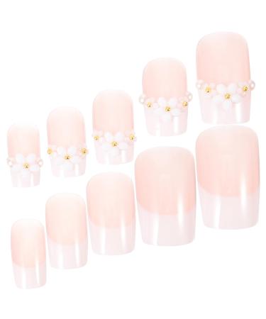 Housoutil 1 Set Little Fresh and Sweet Method Press on Fake Nails Fake Nails Kit Women Fake Nails Press on Nails Manicure Supplies Fake Nails Tips Shoe Straps French Accessories Jelly Glue