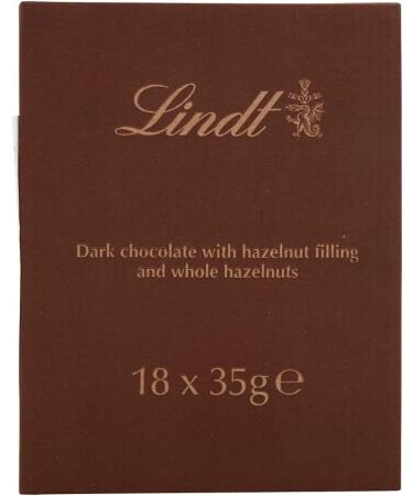 Lindt NOCCIONOIR Lot of 18 bars of black and noisy chocolate filled 35 g - Buy Online on GoSupps.com