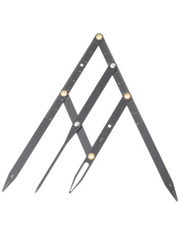 Didiseaon Eyebrow Scale Brow Mapping Ruler Adjustable Eyebrow Ruler Balance Measuring Ruler Second Generation 16X4.5X0.6CM Black