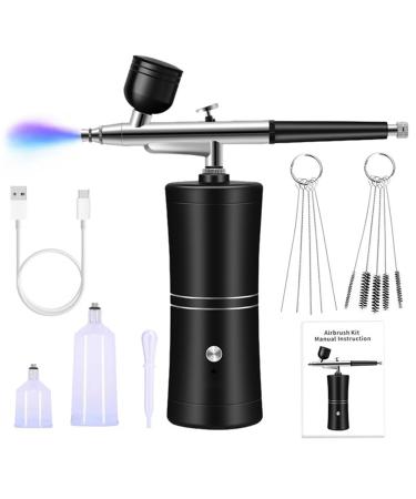 Hoadoek Airbrush Kit with Compressor Rechargeable Cordless Non-Clogging High-Pressure AirBrush Set for Nail Art Makeup Painting