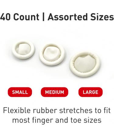 Acu-Life Rubber Finger and Toe Cots - 40 Count (S/M/L) - Pack of 1 - Buy Online on GoSupps.com