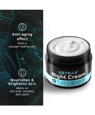 Ustraa Night Cream - De-tan & Anti-aging | 50g | Best International Shipping - Buy Online on GoSupps.com