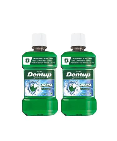 Dentup Herbal Mouthwash with Neem Natural Mouthwash for Fresh Breath Alcohol-Free & Fluoride-Free Herbal Mouth Rinse for Daily Oral Care 8.45 fl oz Each (Pack of 2)