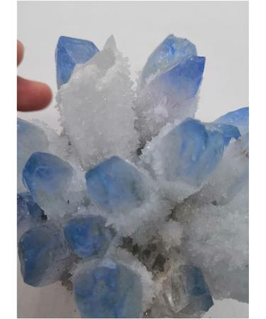 Crystal Rough Natural Crystal Rough Natural Crystal Quartz Stone Cluster Blue White Phantom (Size : 600-700g) - Buy Online on GoSupps.com