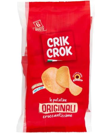 Italian Gourmet E.R. Crik Crok Le Patatine Originali gluten-free potato chips savory snack 150g pack each pack contains 6 x 25g sachets + Gourmet Italian Polpa di Pomodoro - Buy Online on GoSupps.com