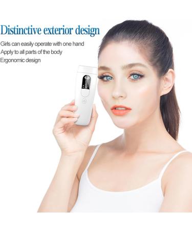 Hair Removal Device for Women and Men IPL Removal Hair Painless Permanent Hair Removal Kit for Genitals Intimate Pubic Hair Bikini Line Facial Armpits Legs Arms (White) White (Higher Energy) - Buy Online on GoSupps.com