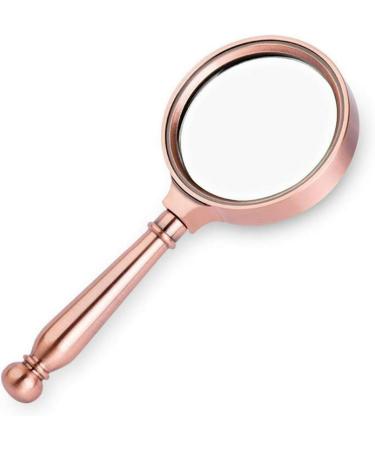 Portable Magnifier Handheld All Metal Red Bronze 10 Times HD Optical Full of Stars