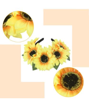 Kalsfisuia Sunflower Hair Accessory Polyester Beach Hair Decoration Simulation Flower Hair Hoop for Women and Girl - Buy Online on GoSupps.com