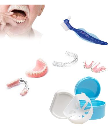 Prosthesis Box & Denture Care Set | Storage Cleaning Brush & Container for Dentures - International Shipping - Buy Online on GoSupps.com