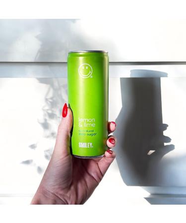 Happy Soda Lemon & Lime Soda | 24 x 250ml cans | All natural | zero sugar | zero calories | No Artificial Sweetener | Best tasting full flavour Soda - Buy Online on GoSupps.com