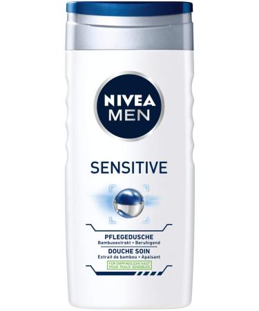 Beiersdorf NIVEA MEN Shower Gel soothing care shower gel with bamboo extract moisturizing shower gel for sensitive skin in 1 pack (1 x 250 ml)