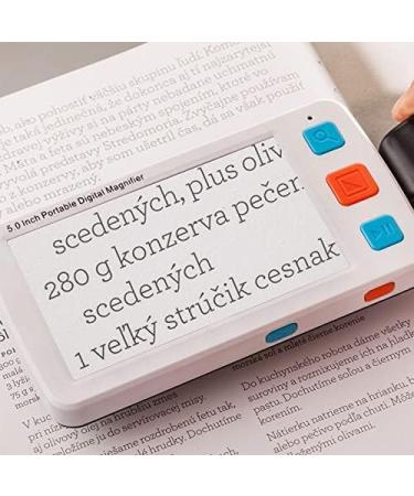 Magnifying Glass 4.3 Inch 5 Inch Digital Magnifier Electronic Reading Aid with Foldable Handle 4-32 Times Zoom Support AV Output to TV (4.3 Inch) - Buy Online on GoSupps.com