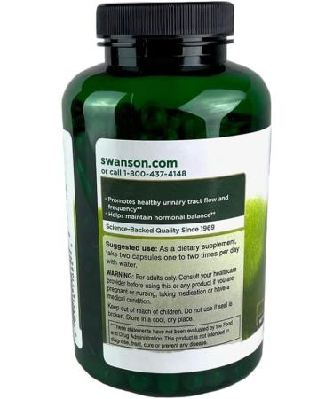 Swanson Herbal Prostate Complex - Men's Supplement with Pygeum, Saw Palmetto & Nettle - 200 Capsules - Buy Online on GoSupps.com