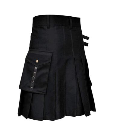 Kilt men Scottish Rock Original Set Scottish Kilt men checkered skirts modern fashion Scottish culottes rock dress individuality vintage casual karo rock with bags men split rock black 5xl