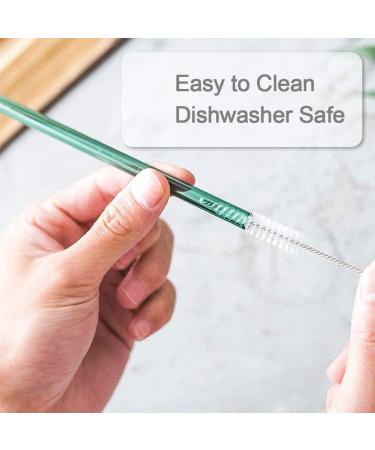 Ducahye Reusable Glass Straws Bent Glass Drinking Straws with 2 Cleaning Brushes Straws for Smoothies (Multicolor 12 Pack) - Buy Online on GoSupps.com