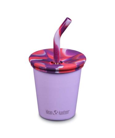 Klean Kanteen Kid Cup 10oz Stainless Steel Cup with Spill-Poof Straw Lid - Crocus Petal