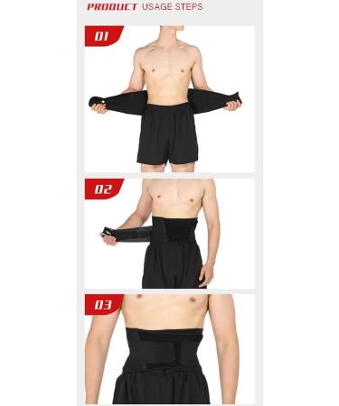 Buy XWSM Back Bandage Lumbar Support Belt for Men - Pain Relief for Lower Waist Adjustable Belly Support for Ischias Scoliosis & Herniated Disc - Large Size - Black - Buy Online on GoSupps.com