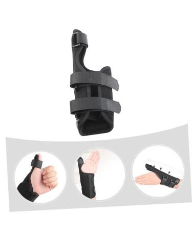 BESPORTBLE Thumb Protector Splint - Right Hand Wrist Brace with Aluminum Support - Thumb & Finger Protection Black 23x8.5x1cm - International Shipping Available - Buy Online on GoSupps.com